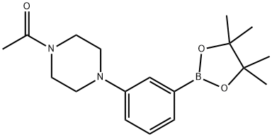 Ethanone, 1-[4-[3-(4,4,5,5-tetramethyl-1,3,2-dioxaborolan-2-yl)phenyl]-1-piperazinyl]- 结构式