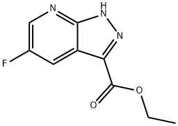 5-氟-1H-吡唑并[3,4-B]吡啶-3-羧酸乙酯 结构式
