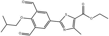 5-Thiazolecarboxylic acid, 2-[3,5-diformyl-4-(2-methylpropoxy)phenyl]-4-methyl-, ethyl ester 结构式