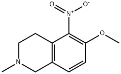 6-Methoxy-2-methyl-5-nitro-3,4-dihydro-1H-isoquinoline 结构式