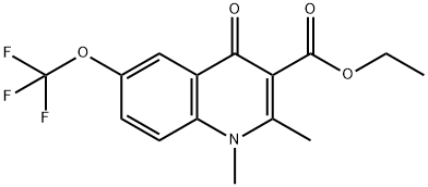 ethyl 1,2-dimethyl-4-oxo-6-(trifluoromethoxy)-1,4-dihydroquinoline-3-carboxylate 结构式