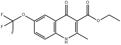 ethyl 2-methyl-4-oxo-6-(trifluoromethoxy)-1,4-dihydroquinoline-3-carboxylate 结构式