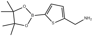 2-Thiophenemethanamine, 5-(4,4,5,5-tetramethyl-1,3,2-dioxaborolan-2-yl)- 结构式