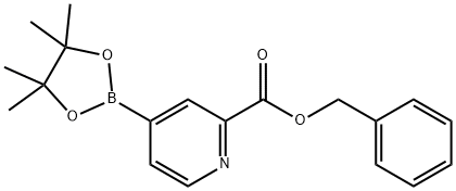 4-(4,4,5,5-四甲基-1,3,2-二氧硼杂环戊烷-2-基)吡啶甲酸苄酯 结构式