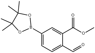 Methyl 2-formyl-5-(tetramethyl-1,3,2-dioxaborolan-2-yl)benzoate 结构式