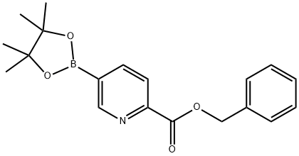 5-(4,4,5,5-四甲基-1,3,2-二氧硼杂环戊烷-2-基)吡啶-2-甲酸苄酯 结构式