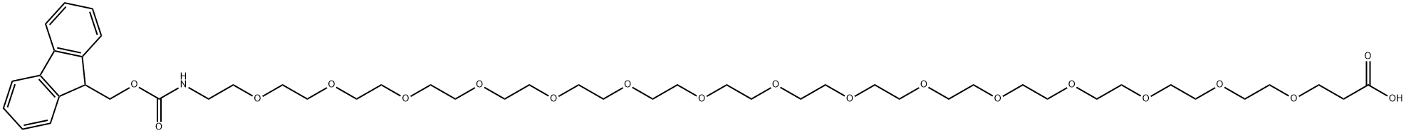 Fmoc-N-amido-PEG15-acid 结构式