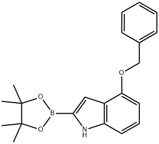 4-Benzyloxy-1H-indole-boronic acid picol ester 结构式