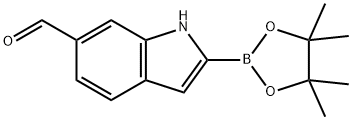 6-Formyl-1H-indole-2-boronic acid picol ester 结构式