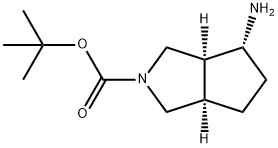 (3AS,4R,6AR)-4-氨基六氢环戊并[C]吡咯-2(1H)-羧酸叔丁酯 结构式