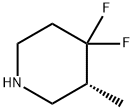 Piperidine, 4,4-difluoro-3-methyl-, (3R)- 结构式