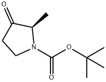 (R)-2-甲基-3-氧代吡咯烷-1-羧酸叔丁酯 结构式