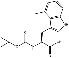 N-Boc-4-methyl-L-tryptophan 结构式