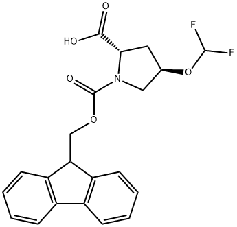 (2S,4R)-N-FMOC-4-二氟甲氧基-PRO-OH 结构式