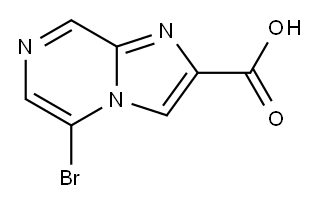 5-溴咪唑并[1,2-A]吡嗪-2-羧酸 结构式