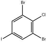 1,3-二溴-2-氯-5-碘苯 结构式