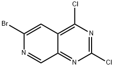 6-溴-2,4-二氯吡啶[3,4-D]嘧啶 结构式