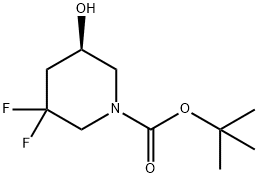 1-Piperidinecarboxylic acid, 3,3-difluoro-5-hydroxy-, 1,1-dimethylethyl ester, (5R)- 结构式
