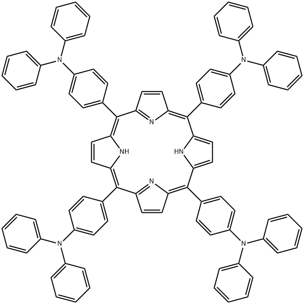 苯胺,4,4',4',4'''-(21H,23H-卟吩-5,10,15,20-四酰基)四[N,N-二苯基- 结构式