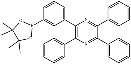 Pyrazine, 2,3,5-triphenyl-6-[3-(4,4,5,5-tetramethyl-1,3,2-dioxaborolan-2-yl)phenyl]- 结构式