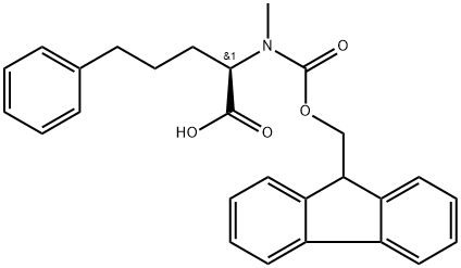 (R)-2-[Fmoc(methyl)amino]-5-phenylpentanoic acid 结构式