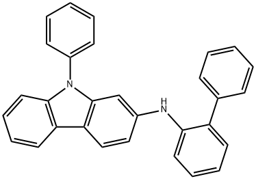 N-(2-联苯基)-9-苯基咔唑-2-胺 结构式