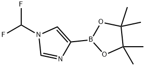 1-(二氟甲基)-4-(4,4,5,5-四甲基-1,3,2-二氧杂硼烷-2-基)-1H-咪唑 结构式
