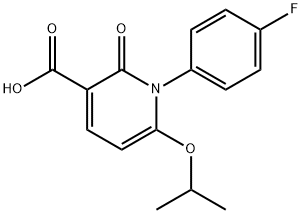 3-Pyridinecarboxylic acid, 1-(4-fluorophenyl)-1,2-dihydro-6-(1-methylethoxy)-2-oxo- 结构式