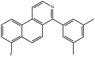 4-(3,5-二甲基苯基)-7-氟苯并[F]异喹啉(WIN357) 结构式