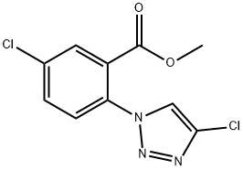 5-氯-2-(4-氯-1H-1,2,3-三唑-1-基)-苯甲酸甲酯 结构式