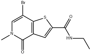 Thieno[3,2-c]pyridine-2-carboxamide, 7-bromo-N-ethyl-4,5-dihydro-5-methyl-4-oxo- 结构式