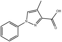 4-甲基-1-苯基-1H-吡唑-3-羧酸 结构式