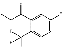 2-氟-5-(三氟甲基)苯丙酮 结构式