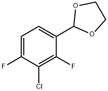 1,3-Dioxolane, 2-(3-chloro-2,4-difluorophenyl)- 结构式