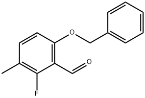 Benzaldehyde, 2-fluoro-3-methyl-6-(phenylmethoxy)- 结构式