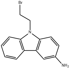 9-(2-Bromoethyl)-9H-carbazol-3-amine 结构式