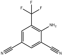 1,3-Benzenedicarbonitrile, 4-amino-5-(trifluoromethyl)- 结构式