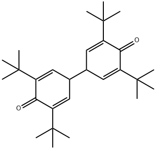 [Bi-2,5-cyclohexadien-1-yl]-4,4'-dione, 3,3',5,5'-tetrakis(1,1-dimethylethyl)- 结构式