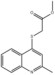 Acetic acid, 2-[(2-methyl-4-quinolinyl)thio]-, methyl ester 结构式
