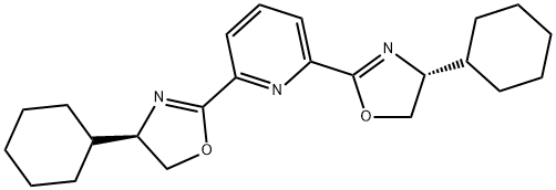 2,6-双((R)-4-环己基-4,5-二氢恶唑-2-基)吡啶 结构式