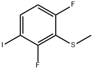 (2,6-二氟-3-碘苯基)(甲基)硫烷 结构式