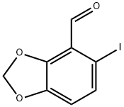 1,3-Benzodioxole-4-carboxaldehyde, 5-iodo- 结构式