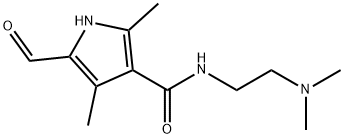 1H-Pyrrole-3-carboxamide, N-[2-(dimethylamino)ethyl]-5-formyl-2,4-dimethyl- 结构式