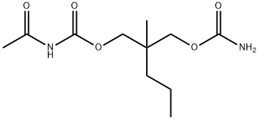 2-(Carbamoyloxymethyl)-2-methylpentyl=N-acetylcarbamate 结构式