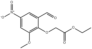 Acetic acid, 2-(2-formyl-6-methoxy-4-nitrophenoxy)-, ethyl ester 结构式