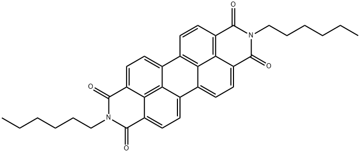 2,9-DIHEXYLANTHRA[2,1,9-DEF:6,5,10-D′E′F′]DIISOQUINOLINE-1,3,8,10(2H,9H)TETRONE 结构式