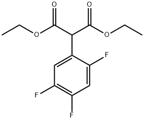 Propanedioic acid, 2-(2,4,5-trifluorophenyl)-, 1,3-diethyl ester 结构式