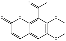 2H-1-Benzopyran-2-one, 8-acetyl-6,7-dimethoxy- 结构式