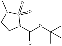 1,2,5-Thiadiazolidine-2-carboxylic acid, 5-methyl-, 1,1-dimethylethyl ester, 1,1-dioxide 结构式
