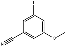 3-碘-5-甲氧基苯甲腈 结构式